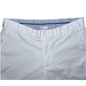 Peter Millar White Golf Stretch Flat Front Shorts Mens Size 35